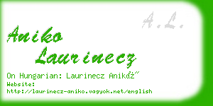 aniko laurinecz business card